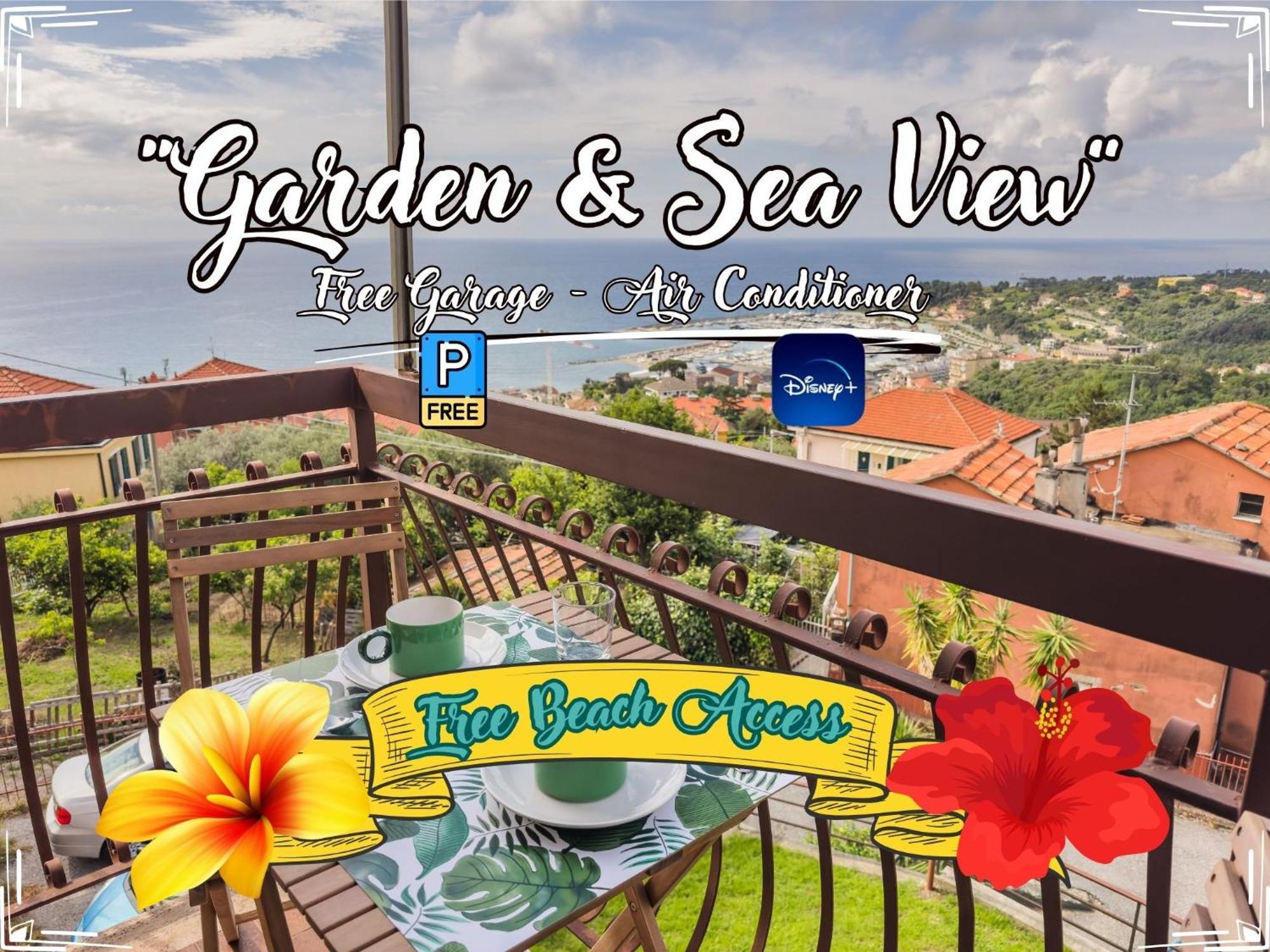 Garden & Sea View - Free Access And Garage - Wifi Apartment *